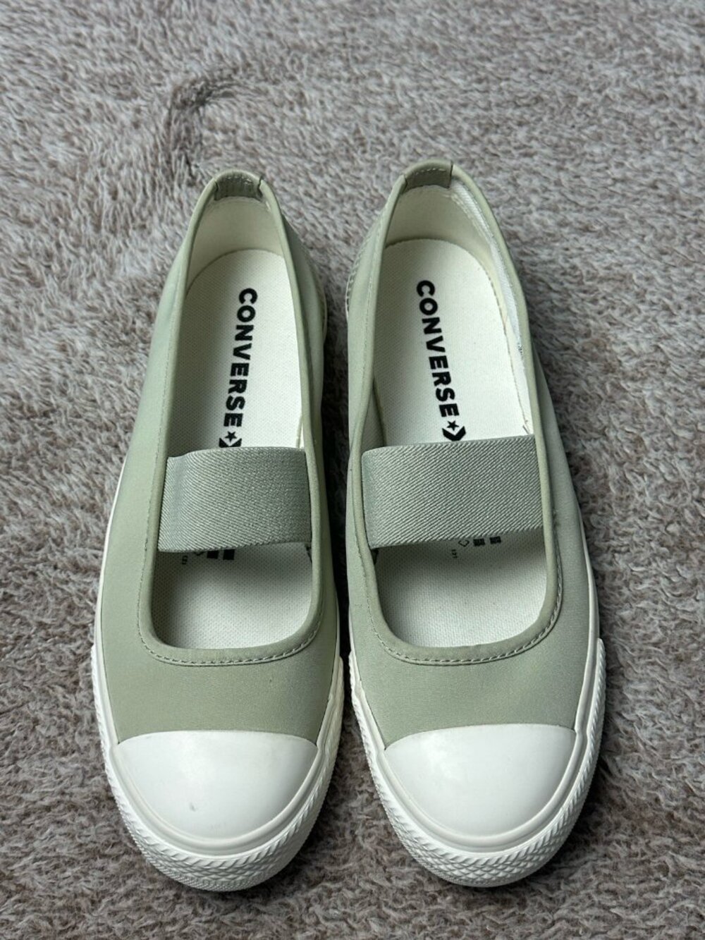 Converse Chuck Taylor All Star Dainty Ballerina Slip-on sneakers SZ-9 Green NWOB - Picture 3 of 13